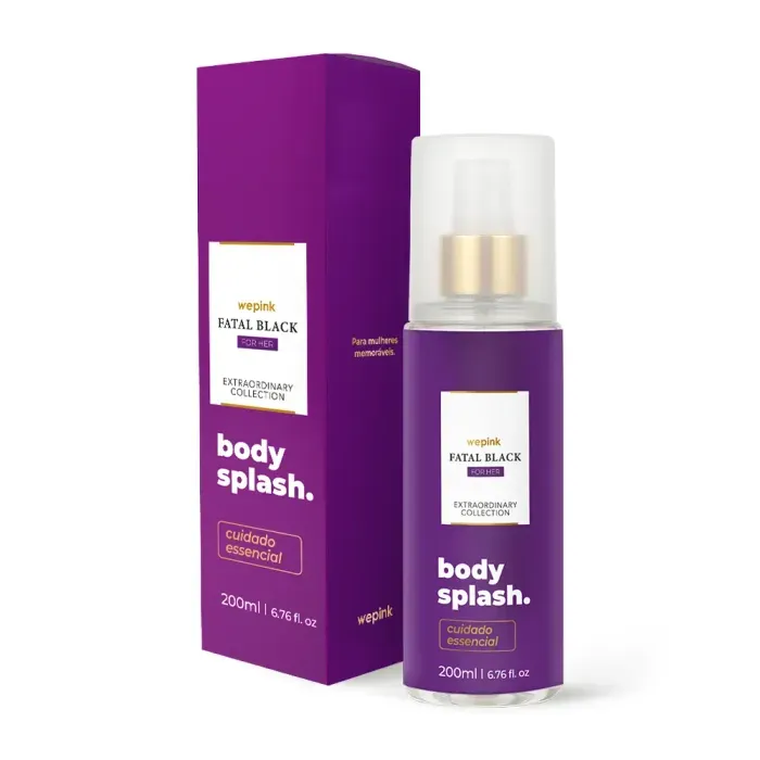 Body Splash Fatal Black For Her Desodorante Colónia 200ml - Wepink